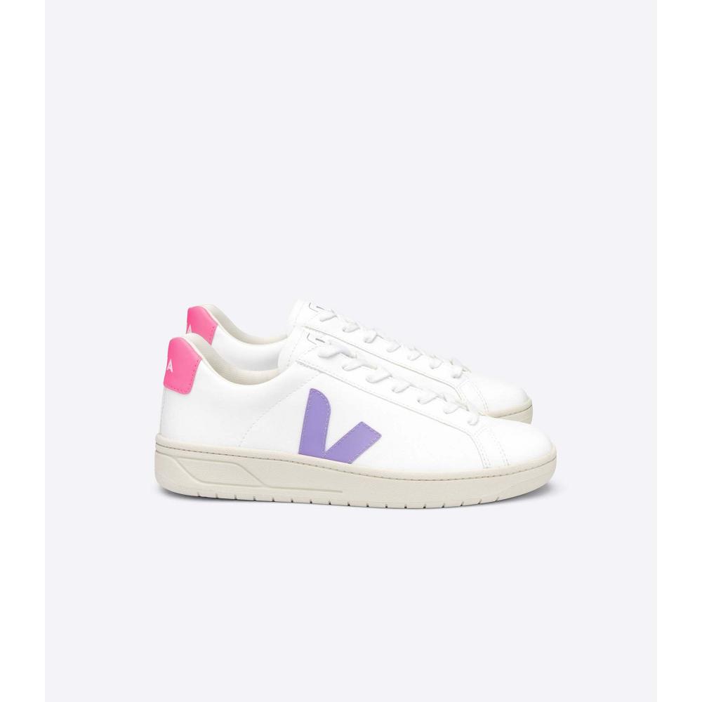 Women\'s Veja URCA CWL Shoes White/Purple/Pink | SG 563CTV